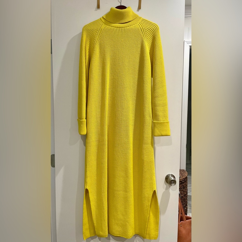 Tuckernuck Canary Knit Turtleneck Midi Dress